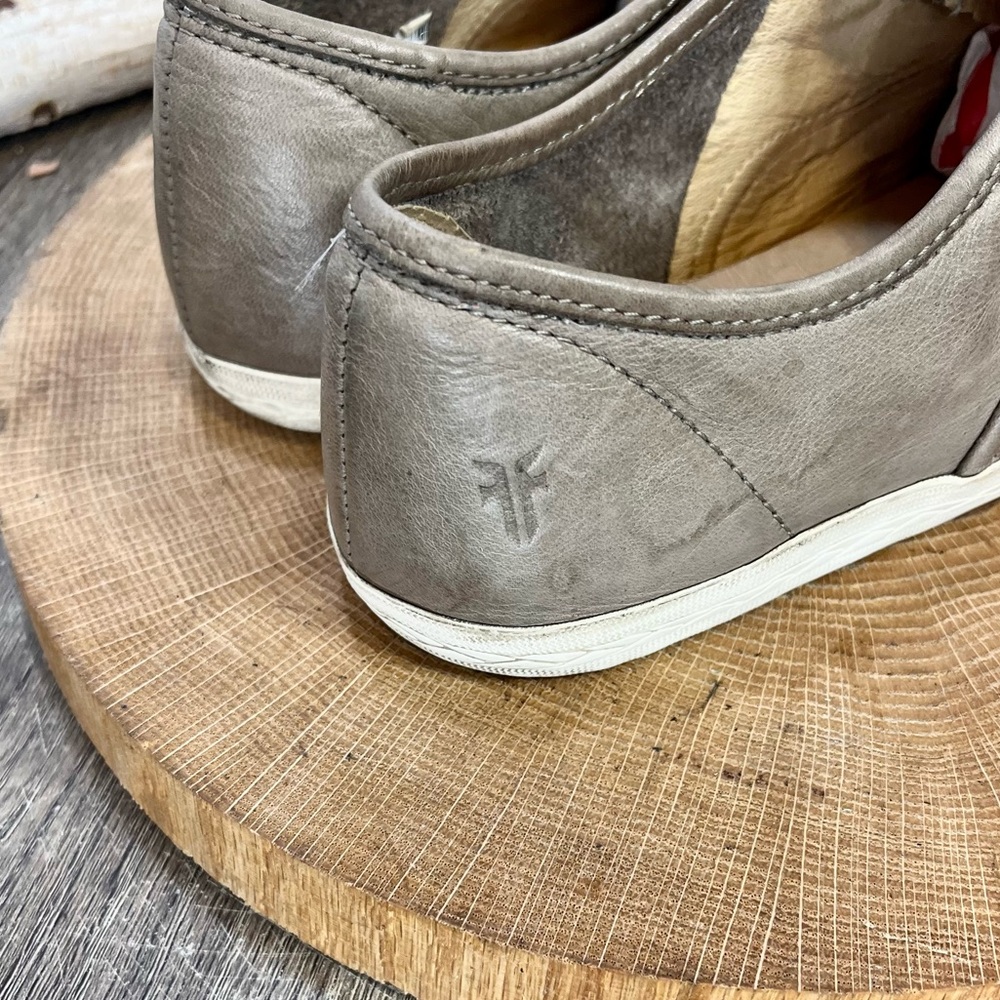 *FRYE | Mindy Slip-On Leather Sneaker Shoes in Tan Brown Size 9.5 - Picture 7 of 16